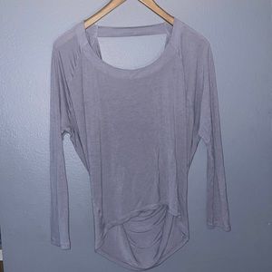 Express long sleeve drop back blouse